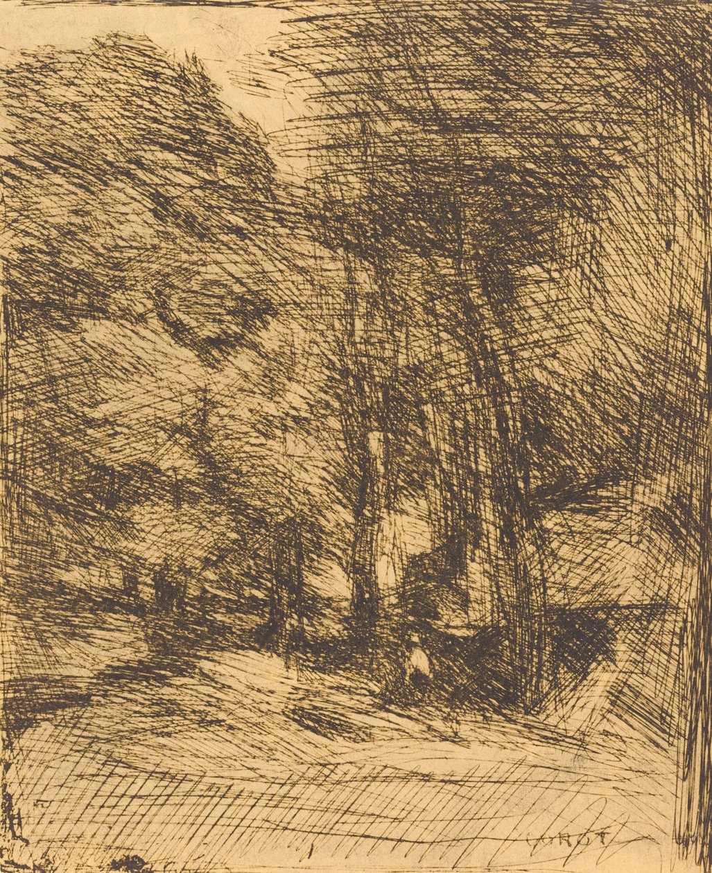 Pamiątka Bas-Breau Pamiątka Bas-Breau, 1858. autorstwa Jean Baptiste Camille Corot