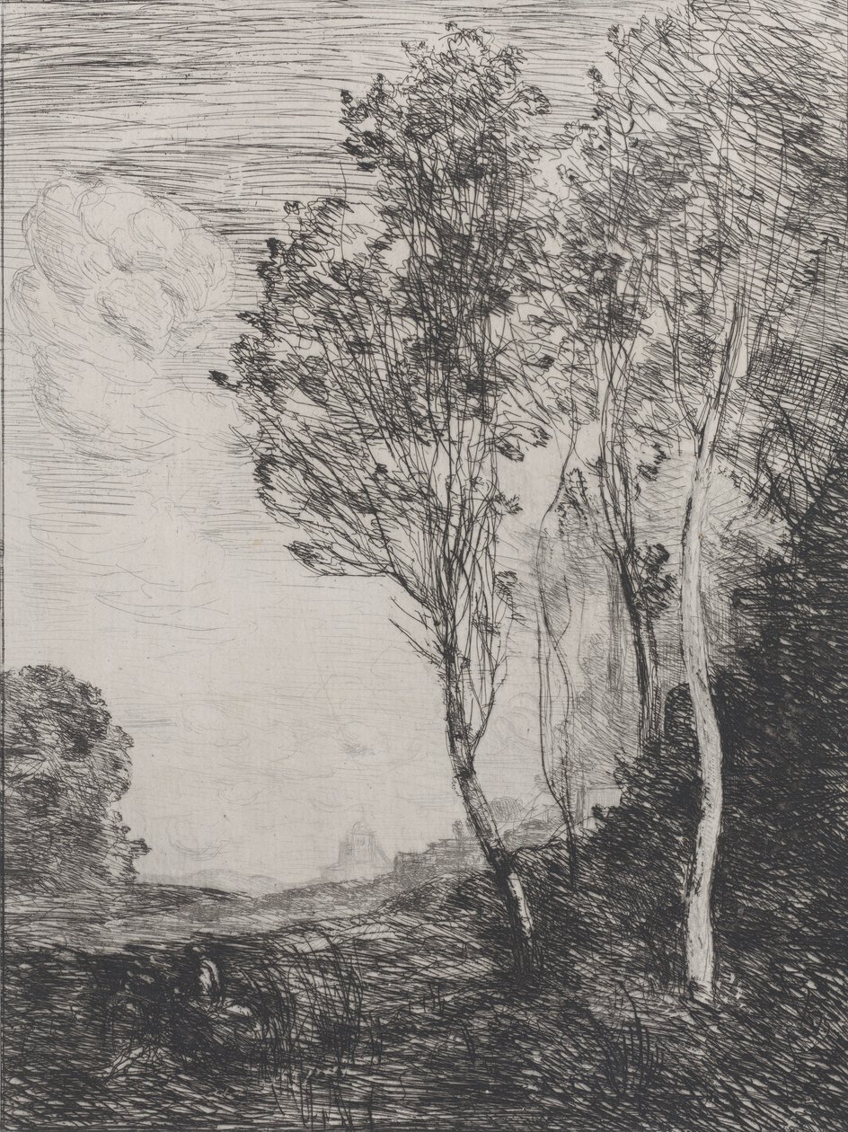 Pamiątka Włoch Pamiątka Włoch, 1866. autorstwa Jean Baptiste Camille Corot
