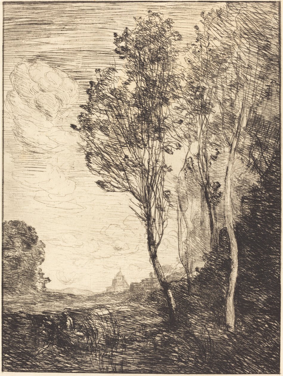 Pamiątka Włoch Pamiątka Włoch, 1866. autorstwa Jean Baptiste Camille Corot