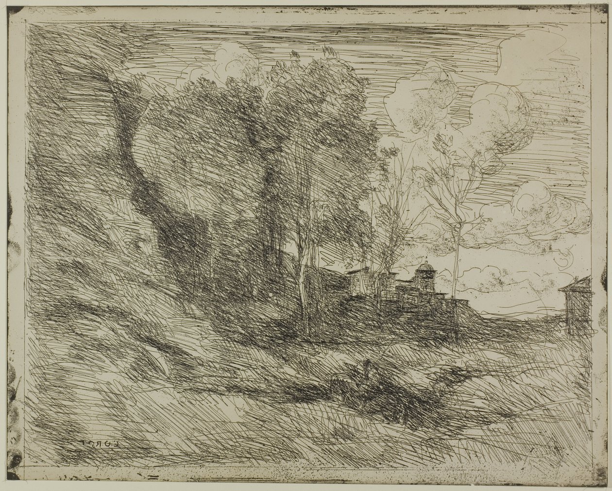 Pamiątka z Ostii autorstwa Jean Baptiste Camille Corot
