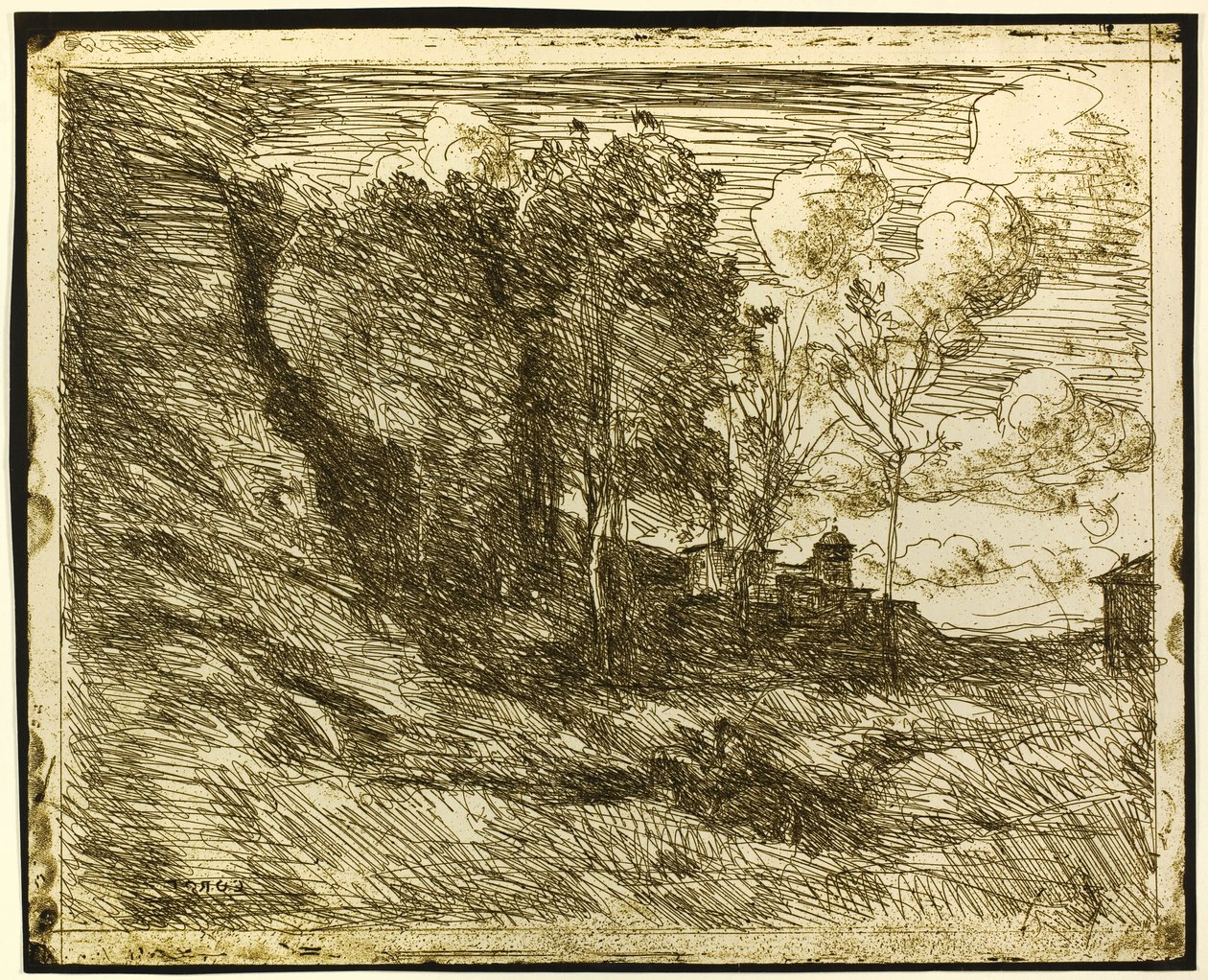 Pamiątka z Ostii autorstwa Jean Baptiste Camille Corot
