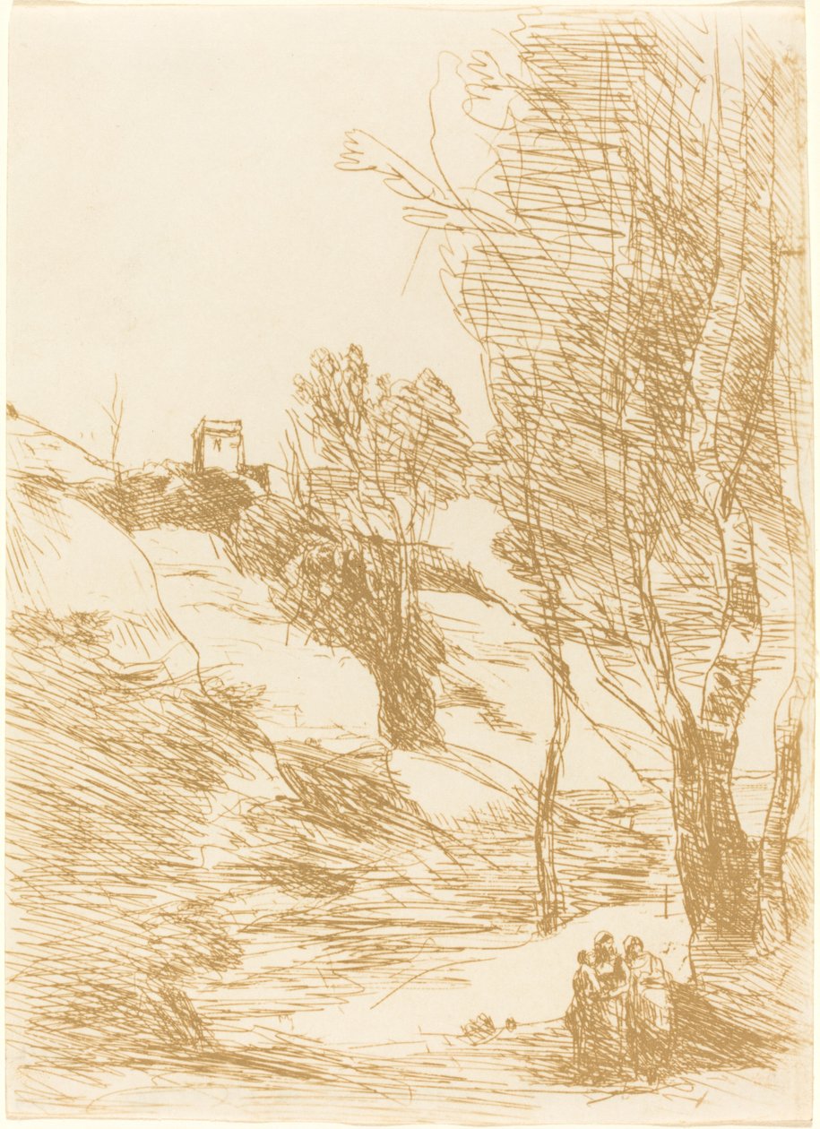 Pamiątka z Salerno autorstwa Jean Baptiste Camille Corot