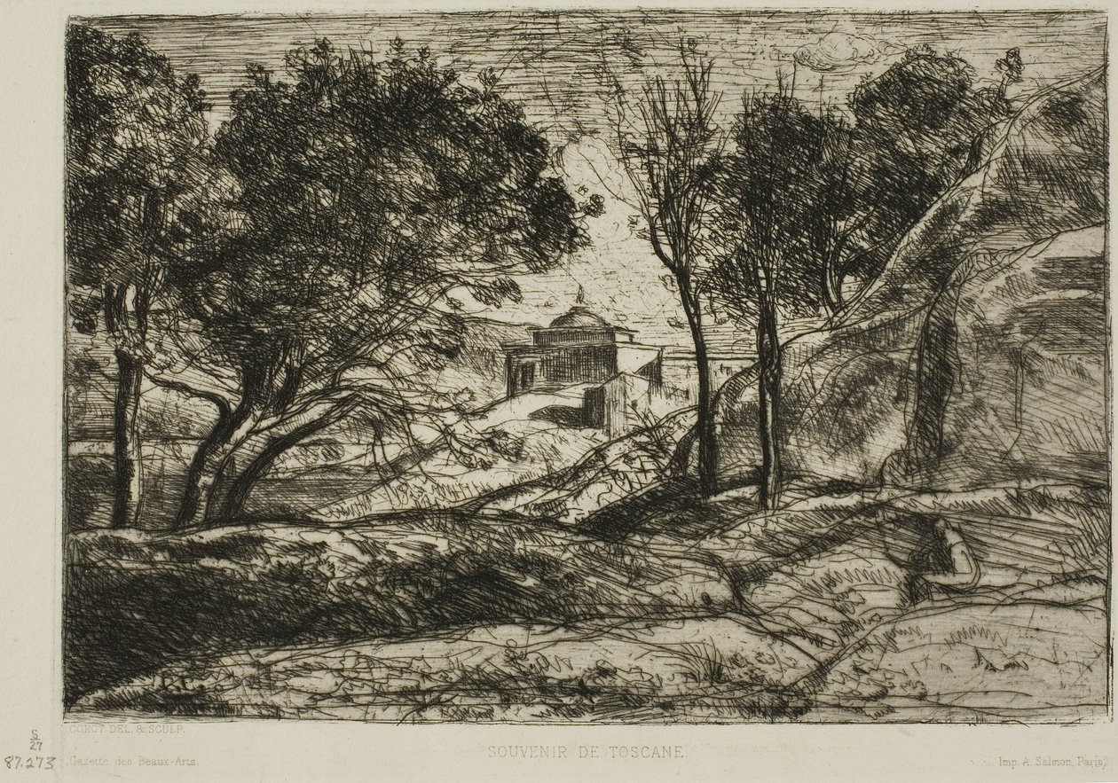 Pamiątka Toskanii autorstwa Jean Baptiste Camille Corot