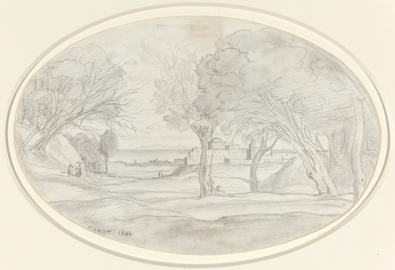 Pamiątka Toskanii, 1844. autorstwa Jean Baptiste Camille Corot