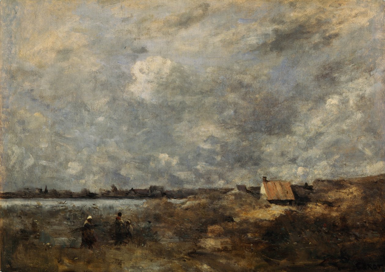 Burzowa pogoda. Pas de Calais, c. 1870 autorstwa Jean Baptiste Camille Corot