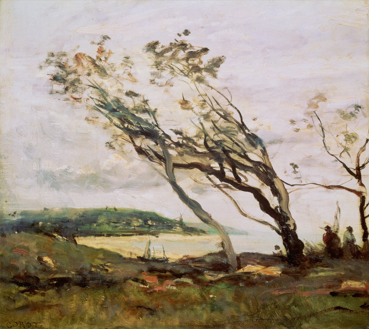 Burzliwy dzień na kanale autorstwa Jean Baptiste Camille Corot