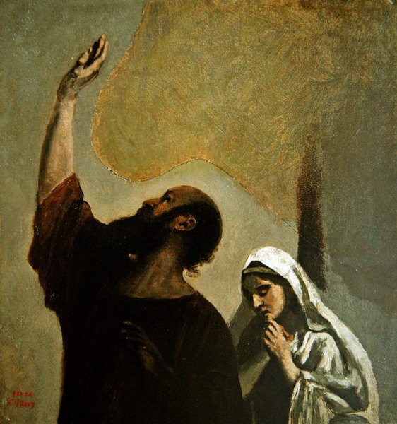 Chrzest Chrystusa (olej na płótnie) autorstwa Jean Baptiste Camille Corot