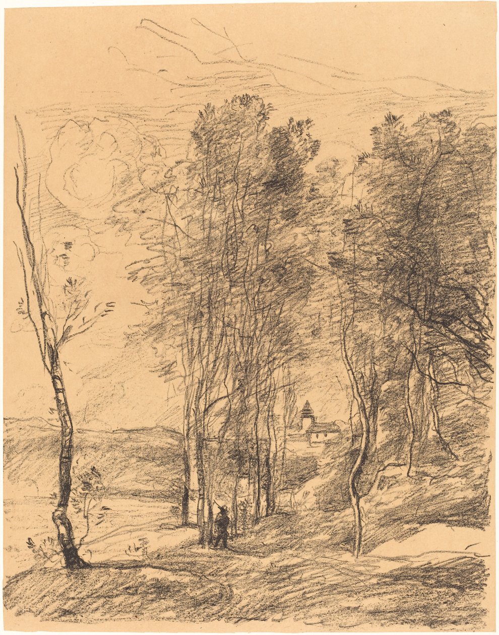 Dzwonnica św. Mikołaja-Lez-Arras autorstwa Jean Baptiste Camille Corot