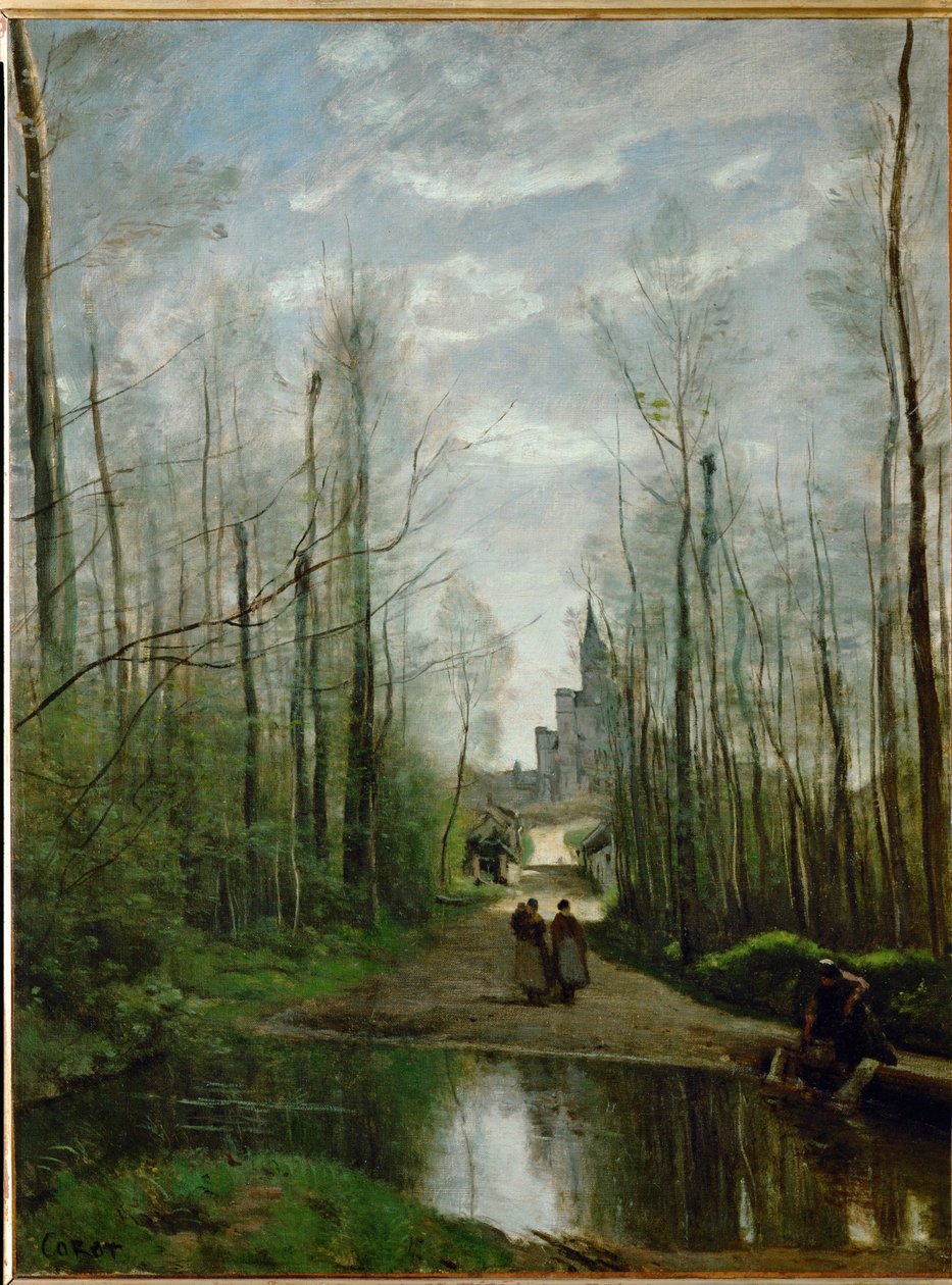 Kościół Marissel ... autorstwa Jean Baptiste Camille Corot