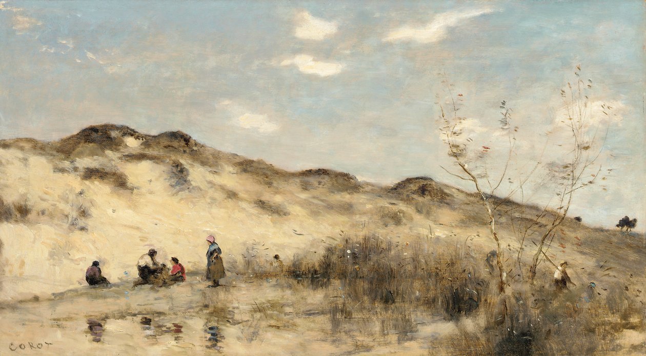 Wydmy Dunkierki, 1873 autorstwa Jean Baptiste Camille Corot