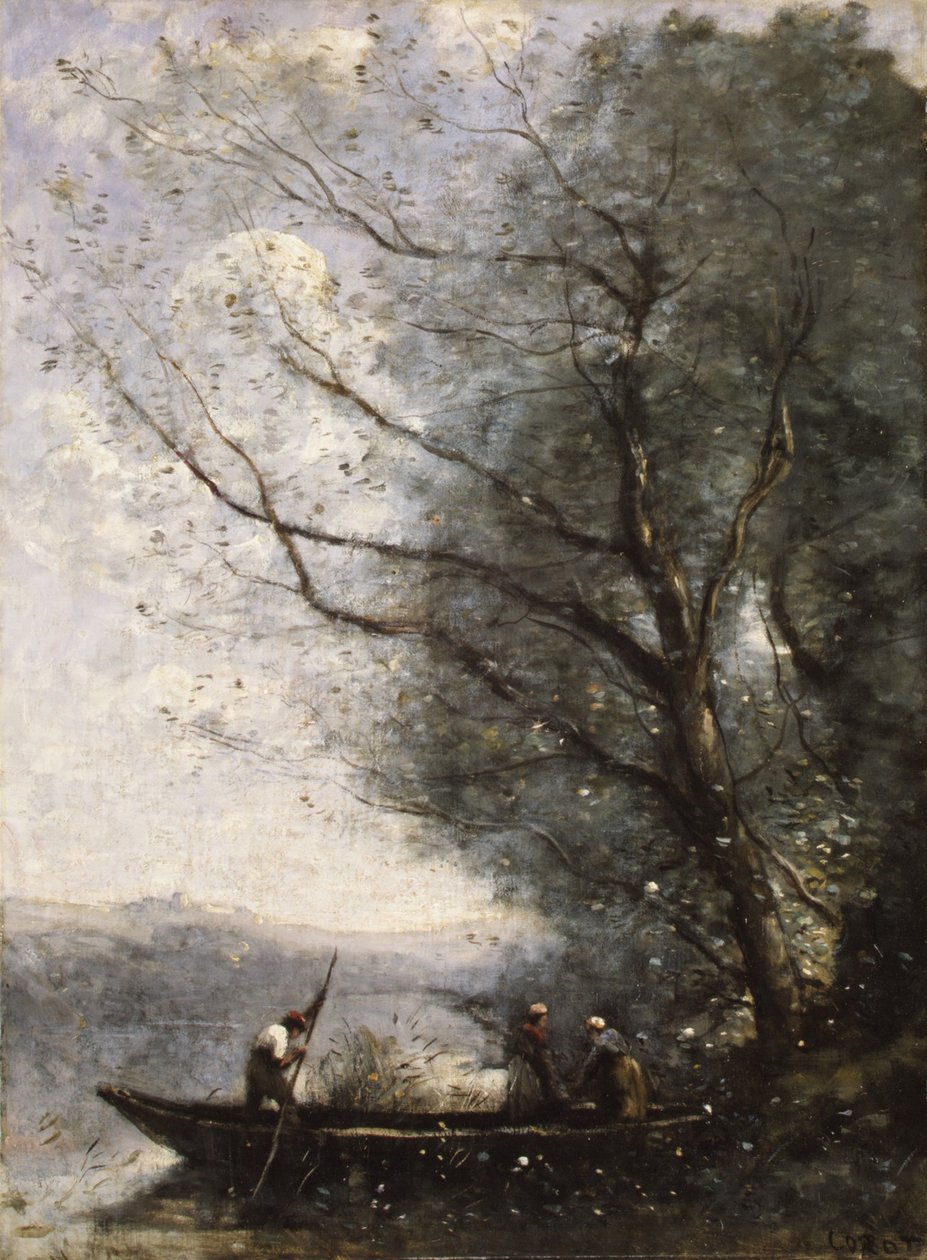 Przewoźnik, ok. 1865 (olej na płótnie) autorstwa Jean Baptiste Camille Corot