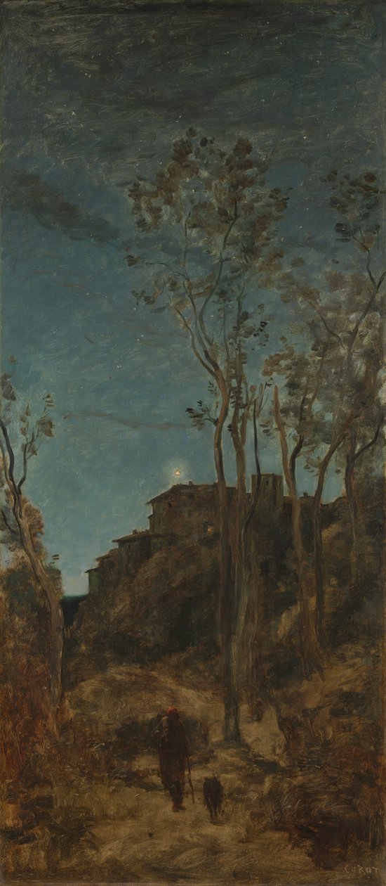Cztery pory dnia: Noc autorstwa Jean Baptiste Camille Corot