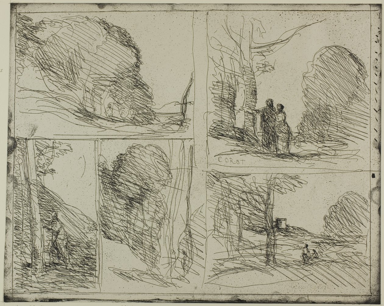 Ogród Peryklesa autorstwa Jean Baptiste Camille Corot