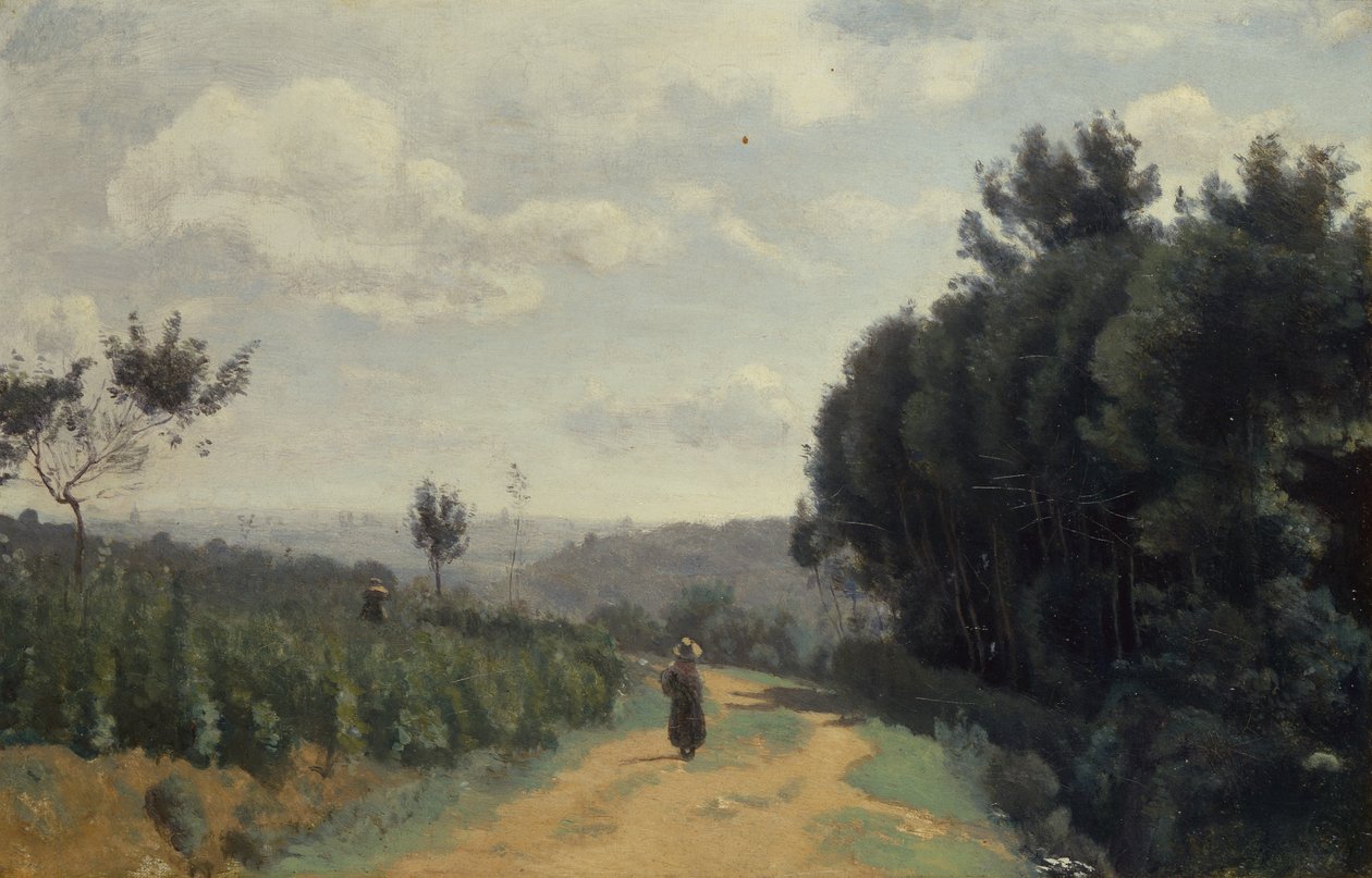 Wzgórza Sevres, Ścieżka Troyon autorstwa Jean Baptiste Camille Corot