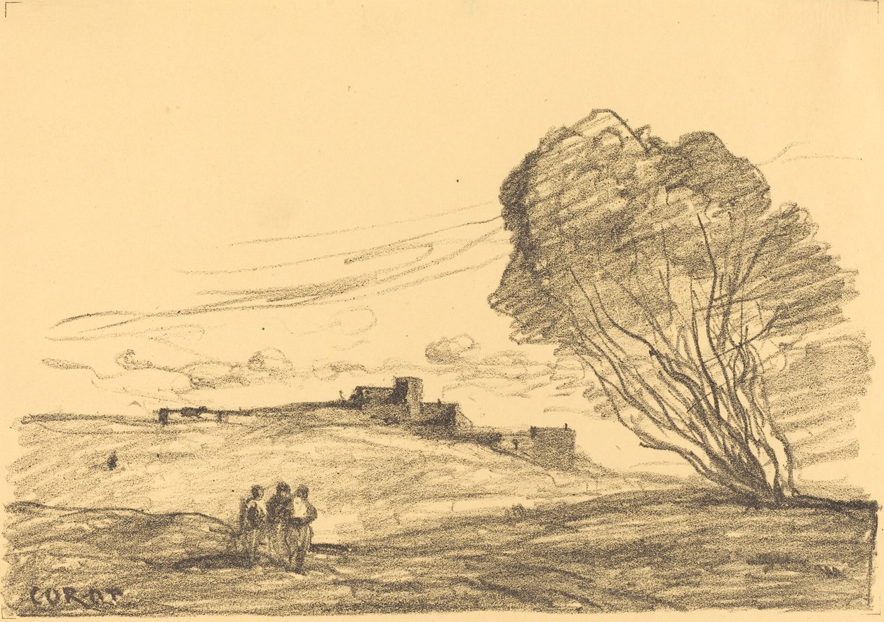 Izolowany Fort Le Fort, 1874. autorstwa Jean Baptiste Camille Corot
