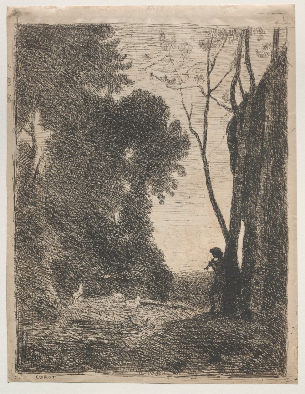 Mały Pasterz autorstwa Jean Baptiste Camille Corot