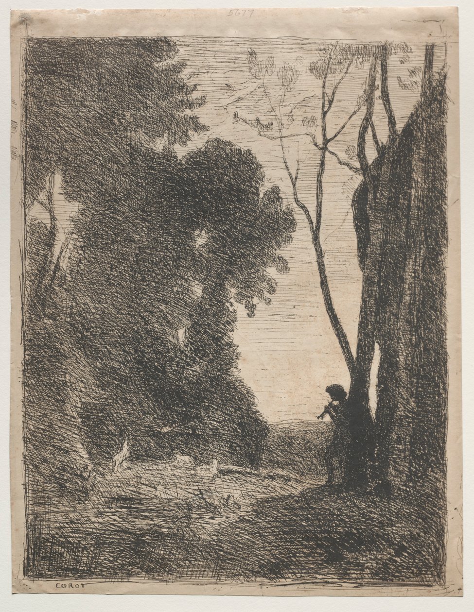 Mały Pasterz, 1855. autorstwa Jean-Baptiste-Camille Corot