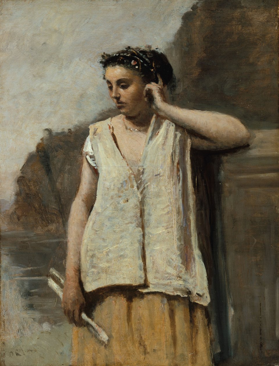 Muza: Historia, c.1865 autorstwa Jean Baptiste Camille Corot