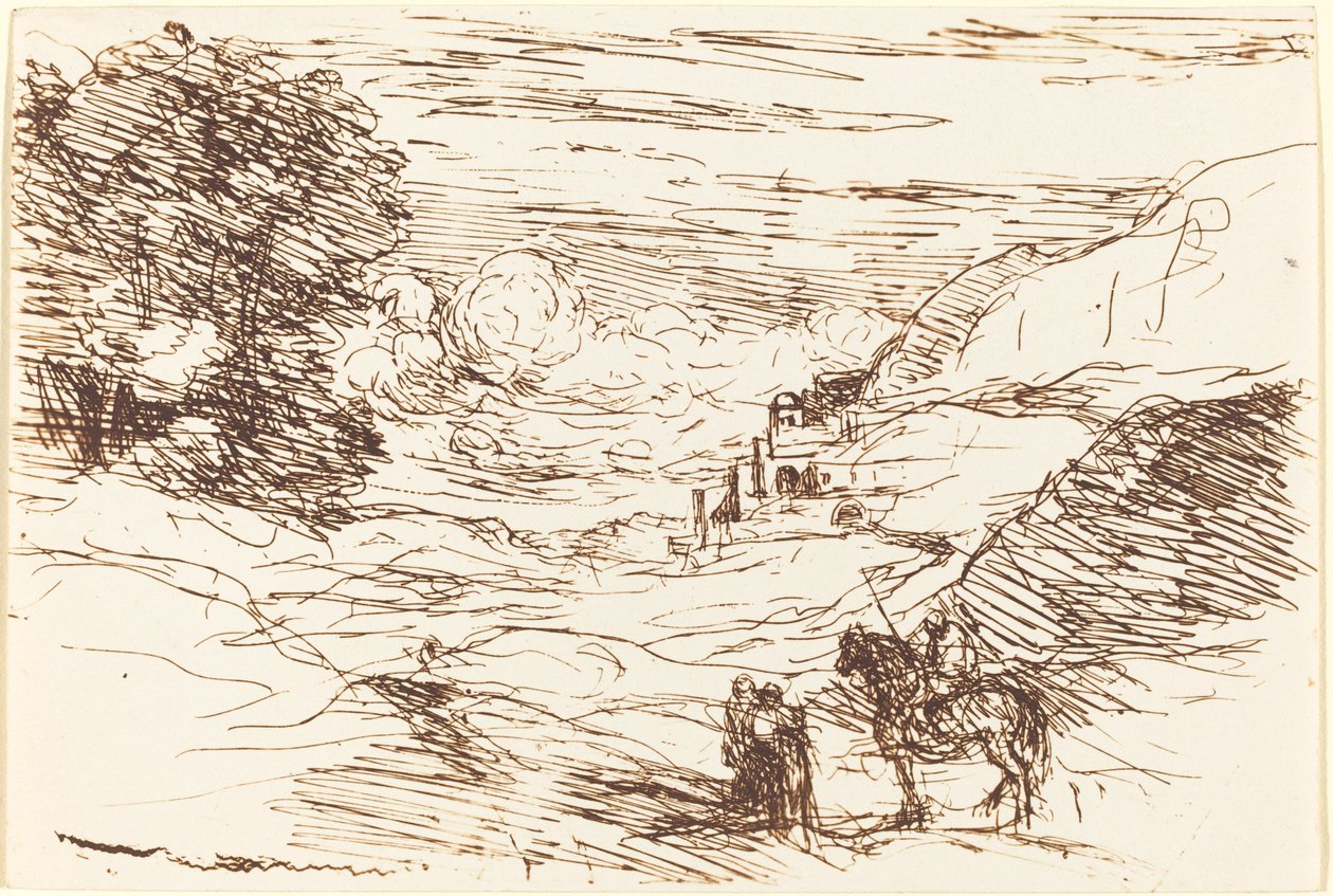 Paladins Les Paladins, 1871. autorstwa Jean Baptiste Camille Corot