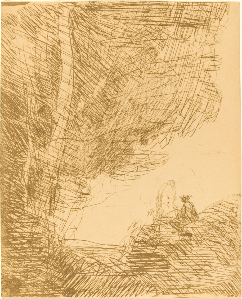 Poeta i jego muza (Le Poete et la muza) autorstwa Jean Baptiste Camille Corot