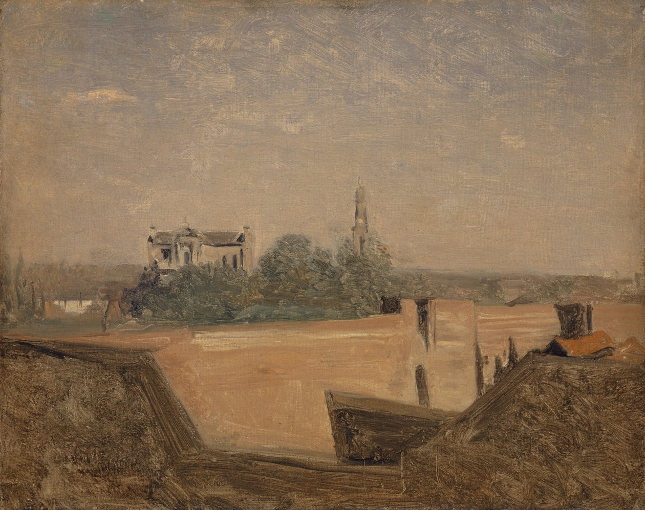 Mury obronne Arras, 1852 autorstwa Jean Baptiste Camille Corot