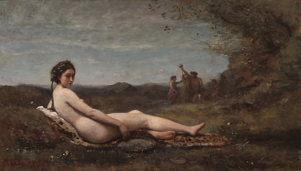 Odpoczynek, 1860, przerobiony ok. 18651870. autorstwa Jean Baptiste Camille Corot