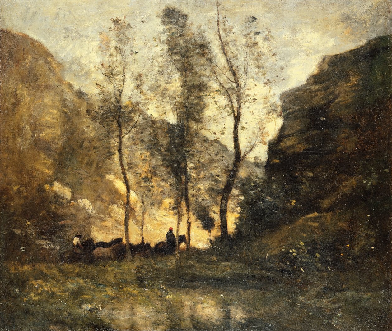 Przemytnicy, ok.1871-72 autorstwa Jean Baptiste Camille Corot