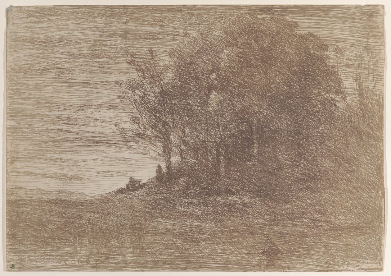 Las pustelnika Las pustelnika, 1858. autorstwa Jean Baptiste Camille Corot