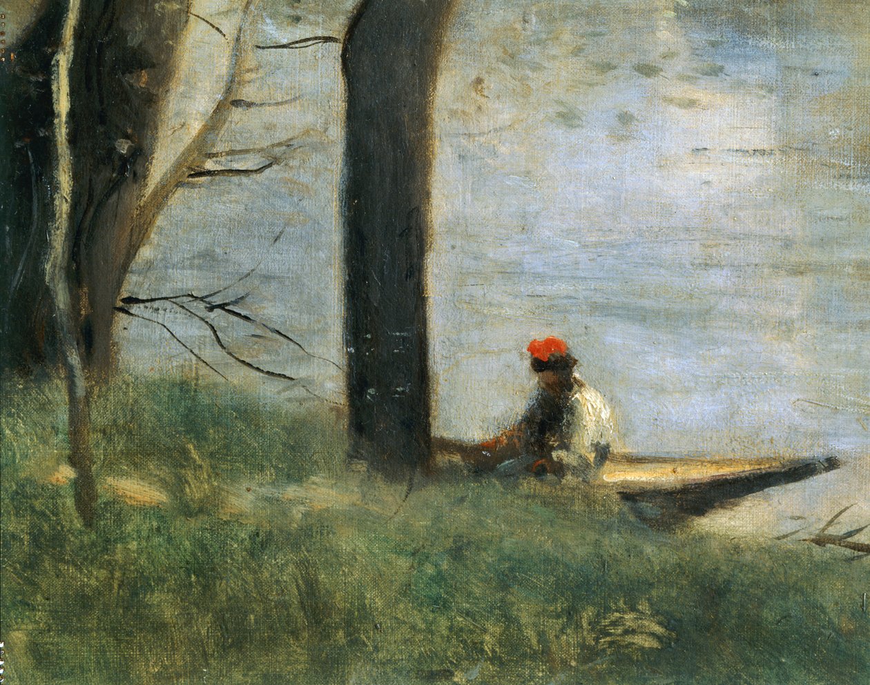 Most w Mantes, Francja ... autorstwa Jean Baptiste Camille Corot