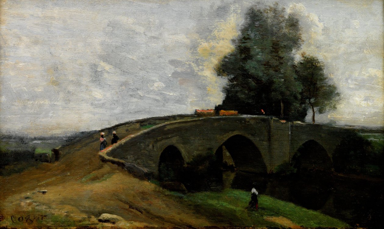 Stary most autorstwa Jean Baptiste Camille Corot