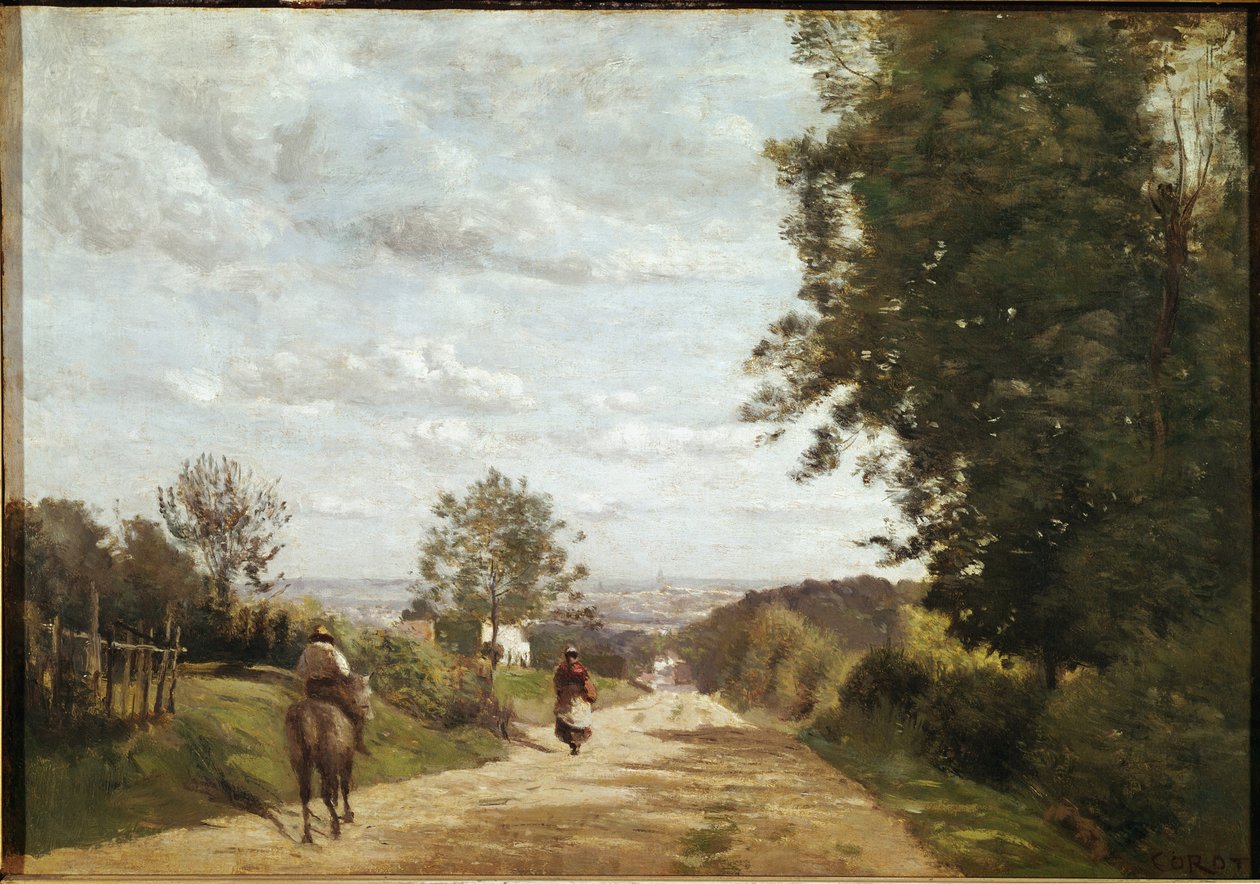 Droga do Sevres (olej na płótnie) autorstwa Jean Baptiste Camille Corot
