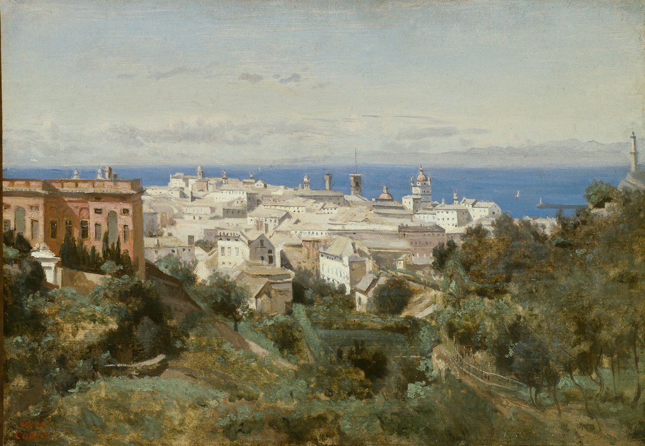 Widok Genui autorstwa Jean Baptiste Camille Corot