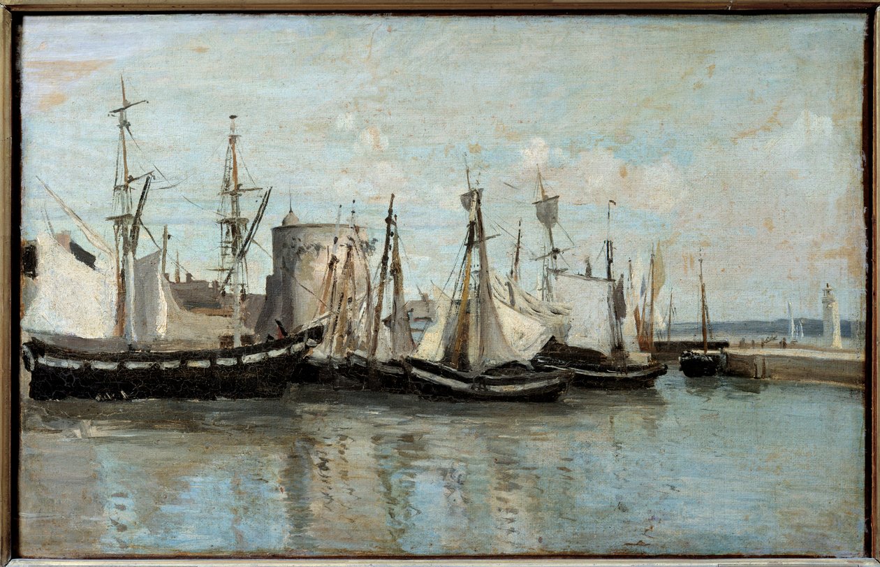 Widok na La Rochelle, wejście do portu kanalizacyjnego w 1851 r. Obraz Camille Corot (1796-1875) autorstwa Jean Baptiste Camille Corot