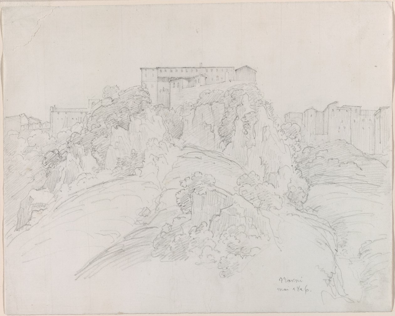 Widok na Narni autorstwa Jean Baptiste Camille Corot