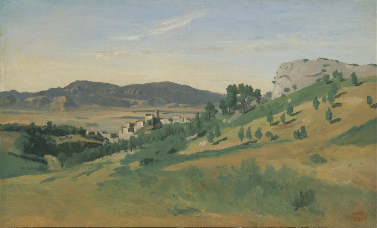 Widok na Olevano autorstwa Jean Baptiste Camille Corot