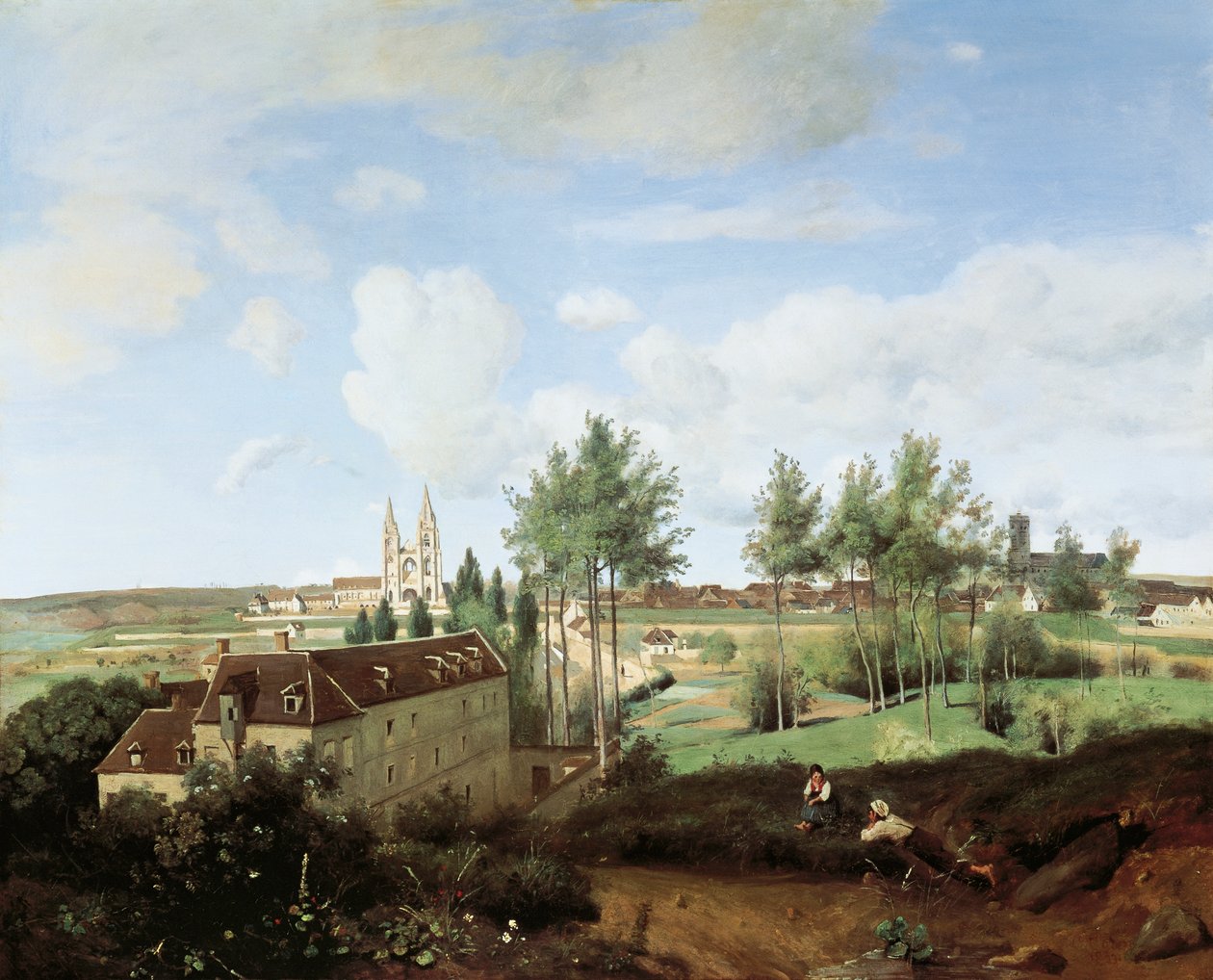 Widok Soissons, Jean-Baptiste-Camille Corot (1796-1875), 80x100 cm. autorstwa Jean Baptiste Camille Corot