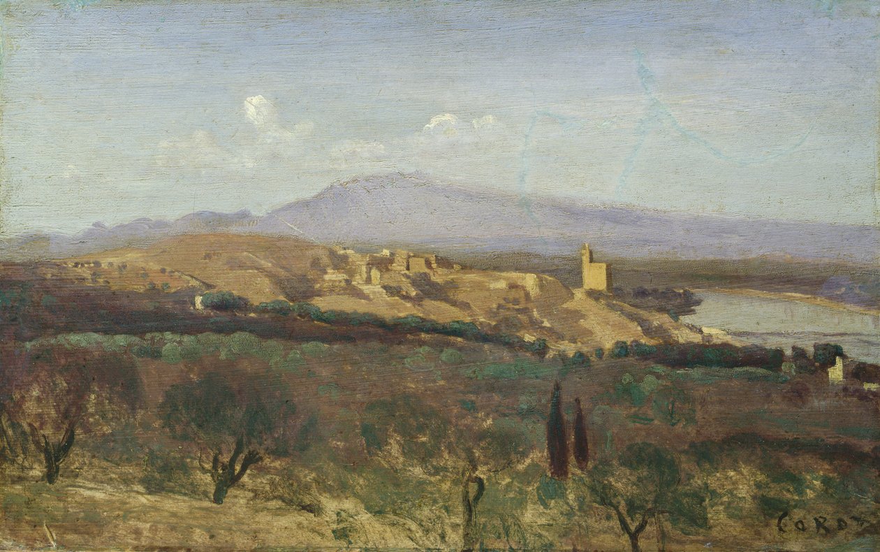 Villeneuve-les-Avignon autorstwa Jean Baptiste Camille Corot