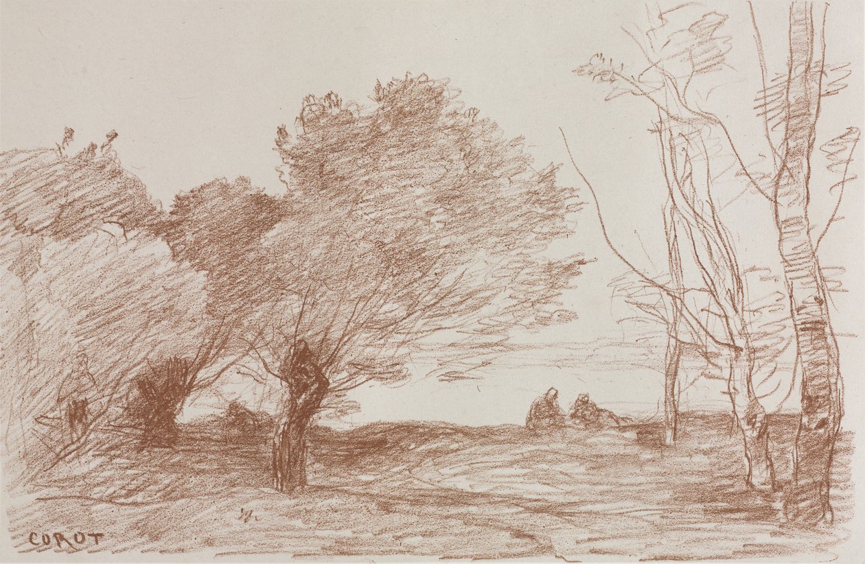 Wierzby i Topole autorstwa Jean Baptiste Camille Corot