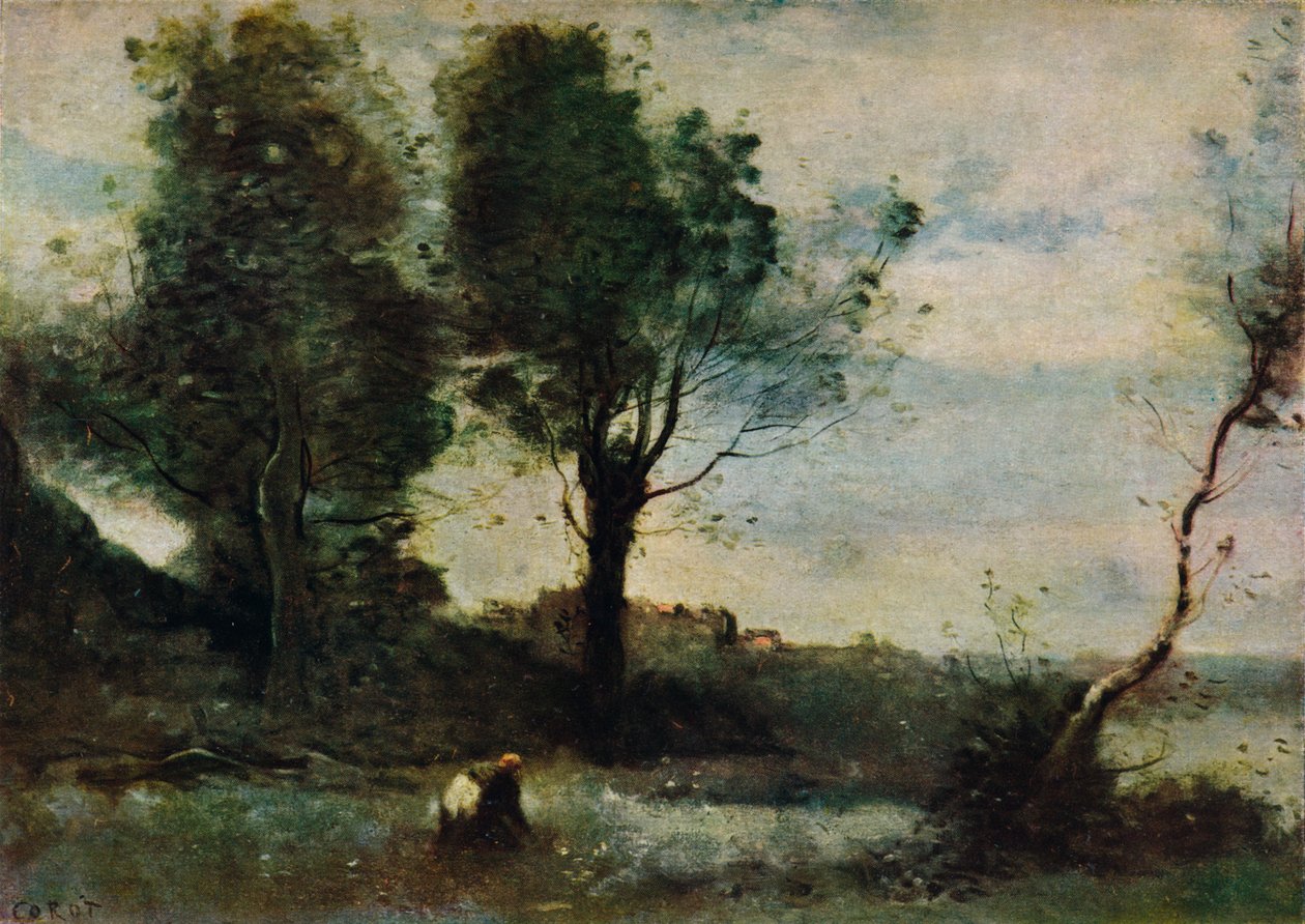 Zbieracze drewna, c1865, 1913 autorstwa Jean Baptiste Camille Corot