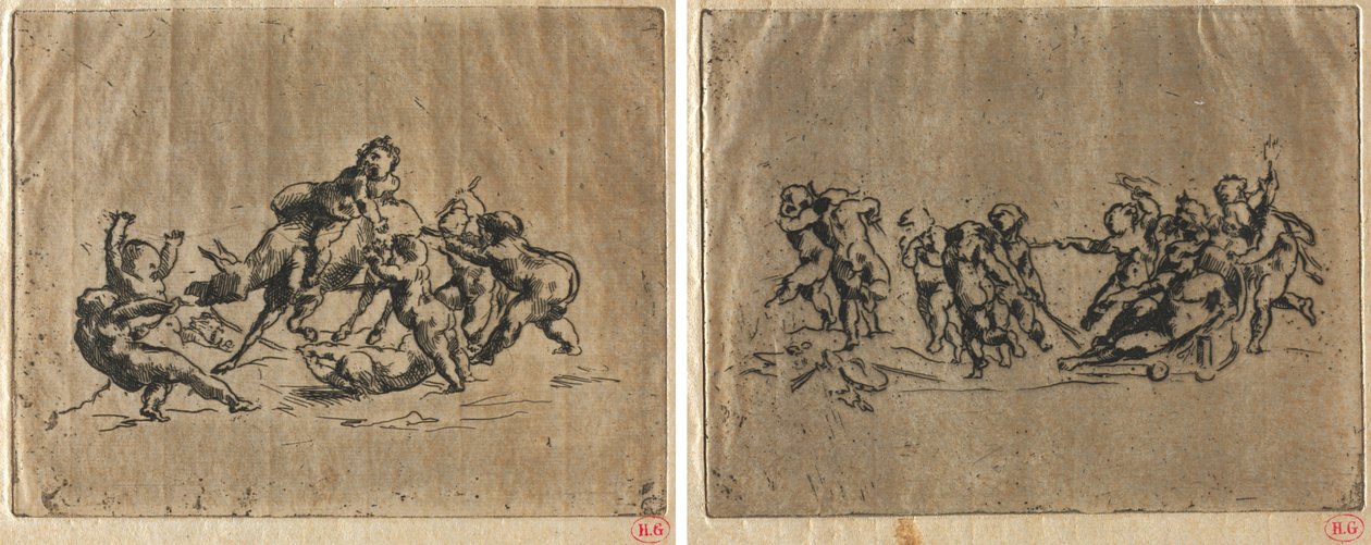 Bachanalia z dziećmi i osłem autorstwa Jean Baptiste Carpeaux
