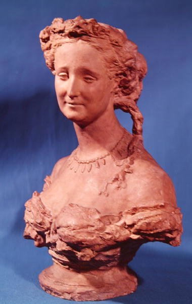 Popiersie Eugenie-Marie de Montijo de Guzman (1826-1920) Hrabina Teba (terakota) autorstwa Jean Baptiste Carpeaux