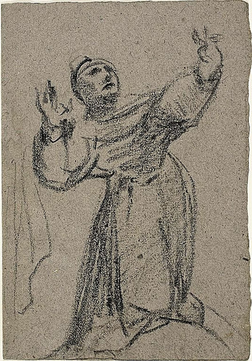 Klęcząca postać z uniesionymi ramionami autorstwa Jean Baptiste Carpeaux