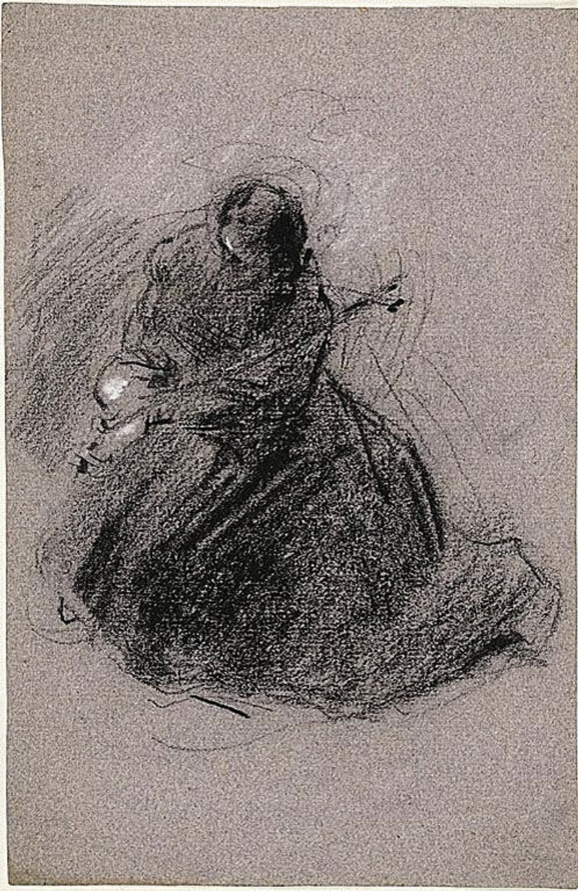 Święty Franciszek (recto); Dwie postacie (verso) autorstwa Jean Baptiste Carpeaux