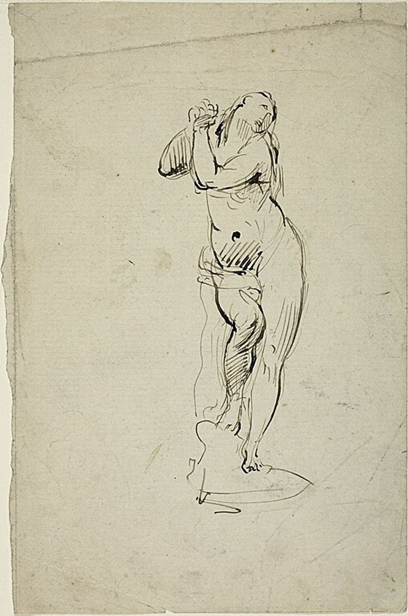 Stojąca kobieta z zaciśniętymi dłońmi autorstwa Jean Baptiste Carpeaux