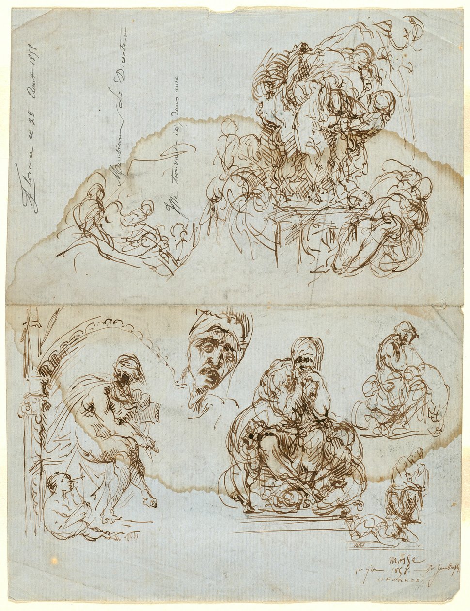 Niedokończony list ze studiami dla grupy Ugolino autorstwa Jean Baptiste Carpeaux