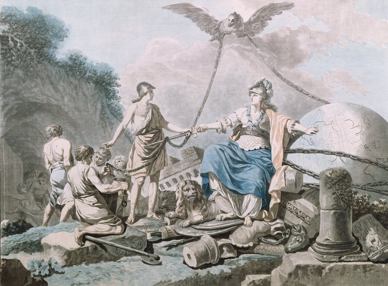 Alegoria wyzwolenia niewolników autorstwa Jean Baptiste Chapuy