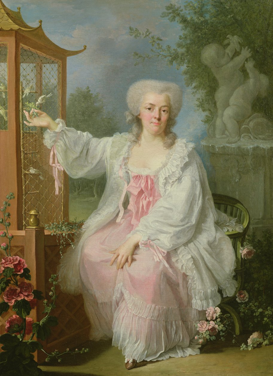 Portret damy przy pagodzie autorstwa Jean Baptiste Charpentier