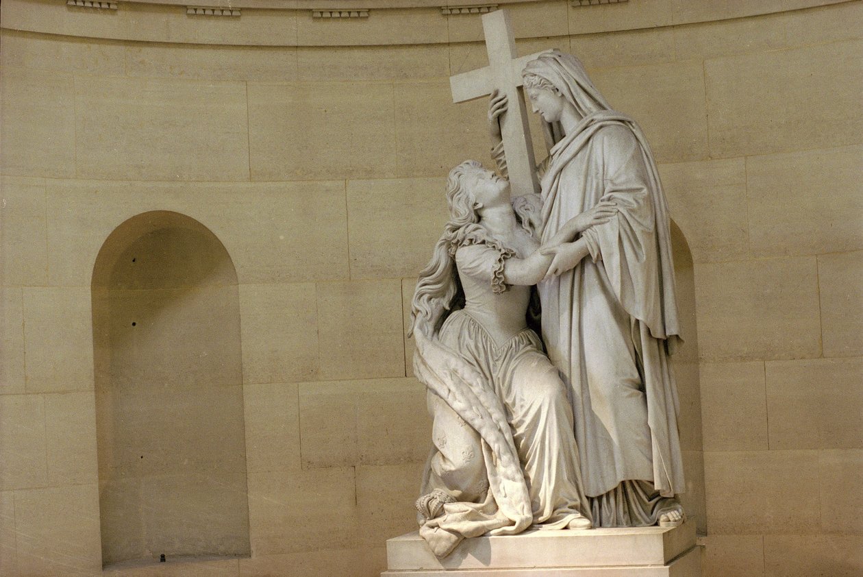 Marie Antoinette (1755-93) w posiadaniu religii, 1825 (marmur) (patrz także 252689) autorstwa Jean Baptiste Cortot