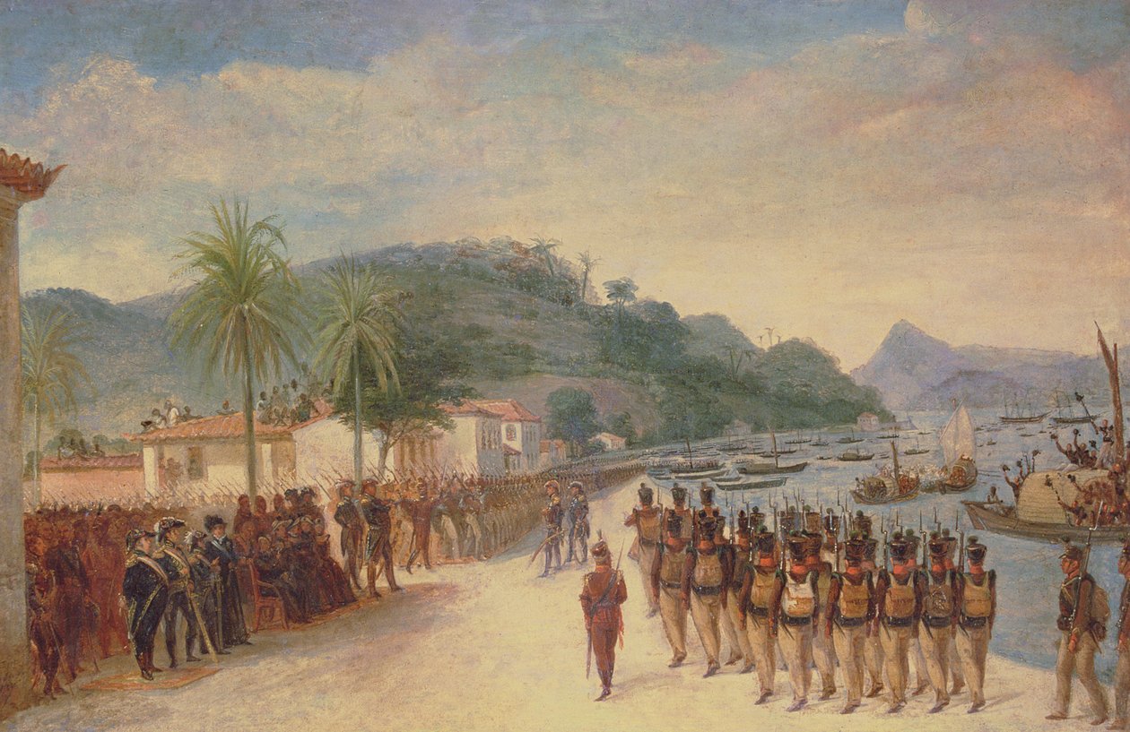 Łódź w Praia Grande (olej na płótnie) autorstwa Jean Baptiste Debret