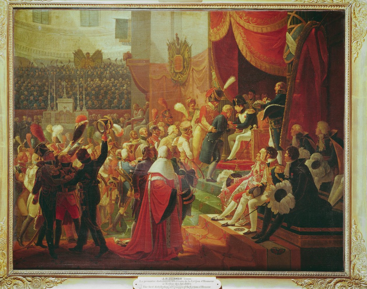 Pierwsze wręczenie Krzyża Legii Honorowej w kościele Les Invalides ... autorstwa Jean Baptiste Debret